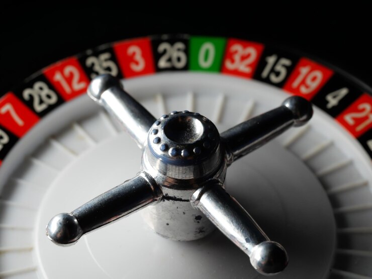 Roulette table with custom felt for a corporate brand colour